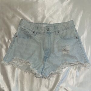 Pacsun- Light Blue Distressed Festival Shorts